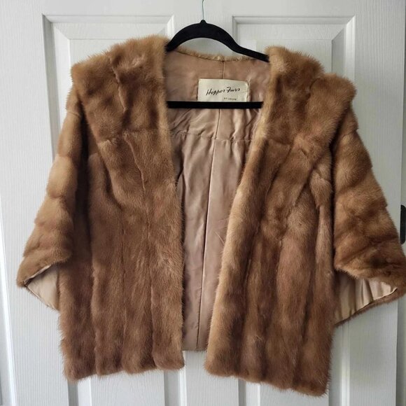 Beautiful Vintage Hopper Fur Stole/Shoulder Wrap believed to be Mink??? - Picture 1 of 4